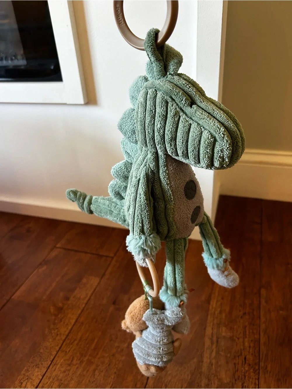 Jellycat Green Corduroy Dinosaur Pull Toy
